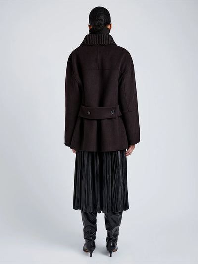 Lisa Coat in Double Face Wool Fatigue