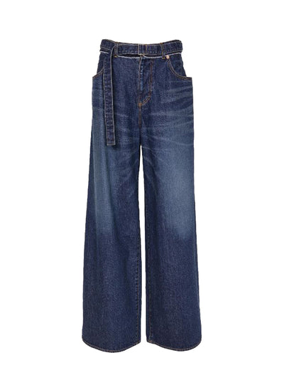 Wide Denim Pants Blue