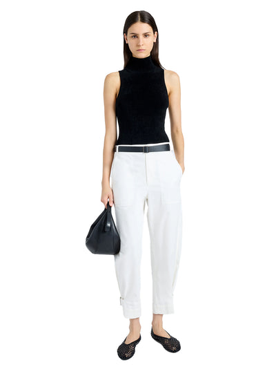 Kay Pant In Cotton Twill Off White