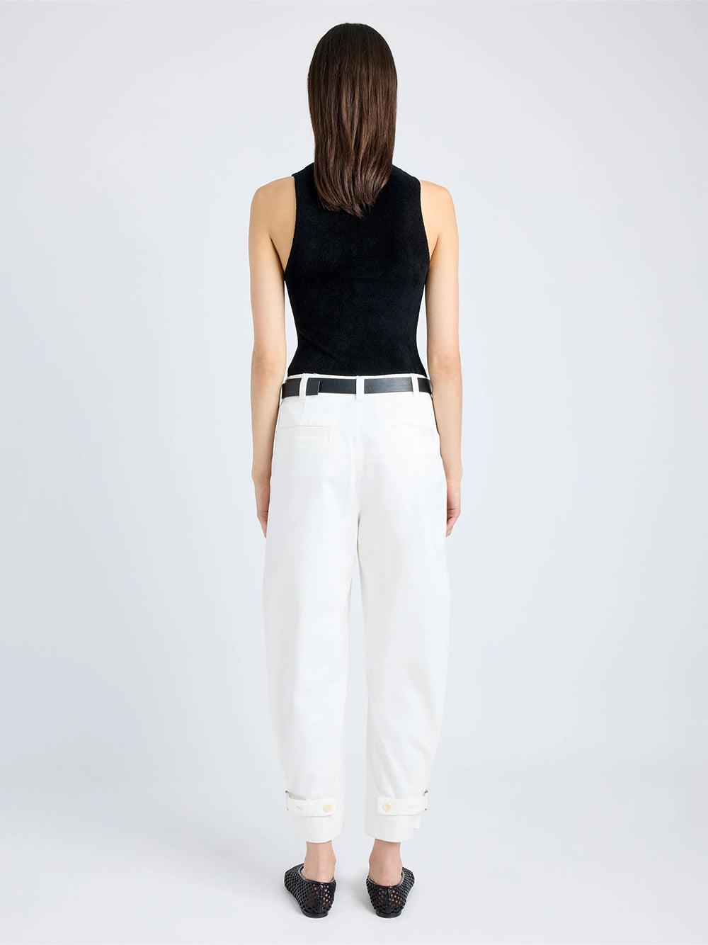 Kay Pant In Cotton Twill Off White