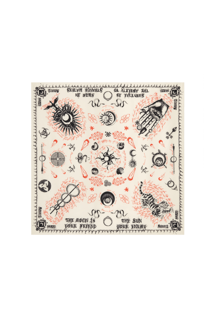 Geotic Printed Silk Carre
