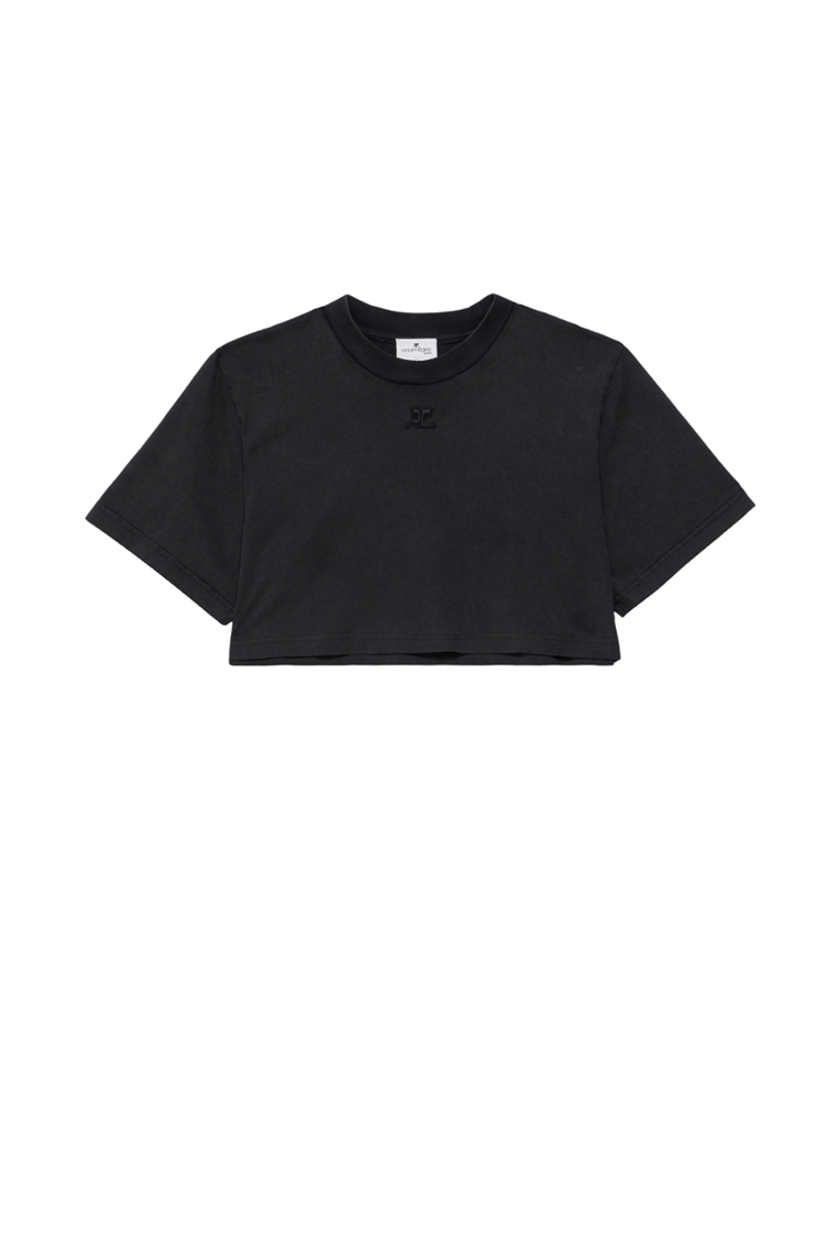 Cropped Dry Jersey T-Shirt Black