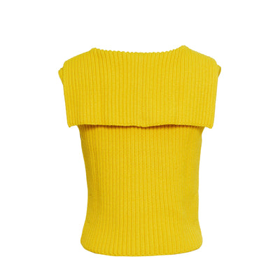 Knitted Vest Yellow