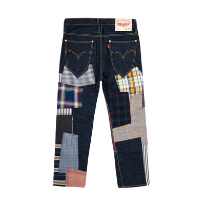 Cotton Denim Patchwork Mix Levi Dark Blue