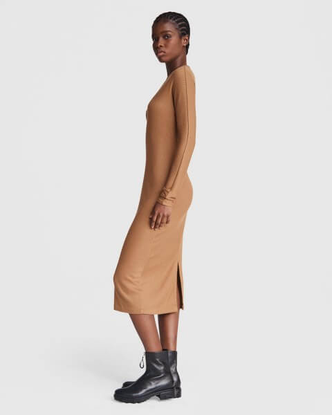 The Knit Rib Bias Dress