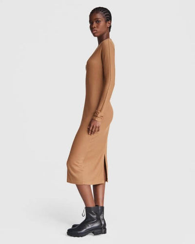 The Knit Rib Bias Dress