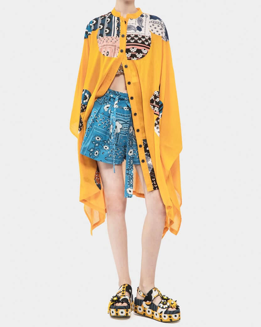 Embroidered Organza Sleveeless Blouse