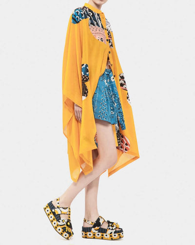 Embroidered Organza Sleveeless Blouse