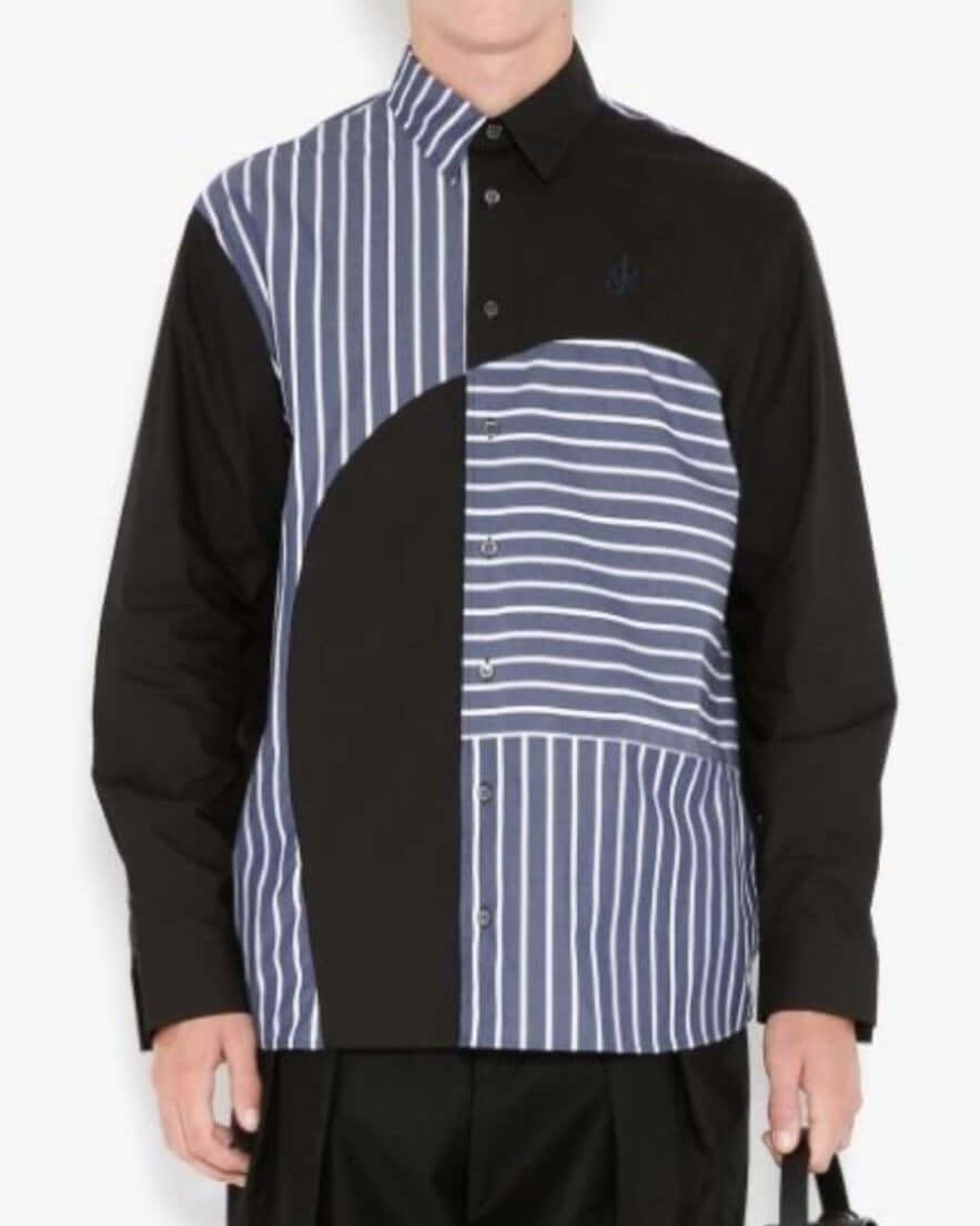 Curved Patchwork Classic Fit Shirt