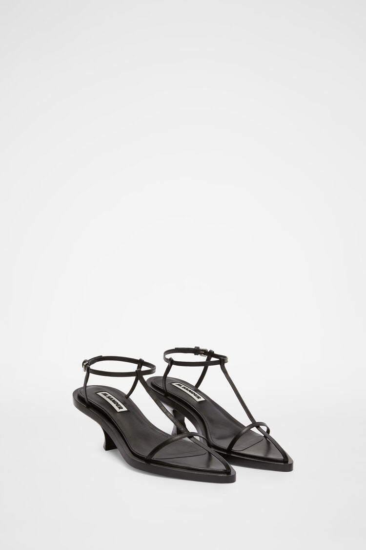 Louis-Heeled Leather Sandal