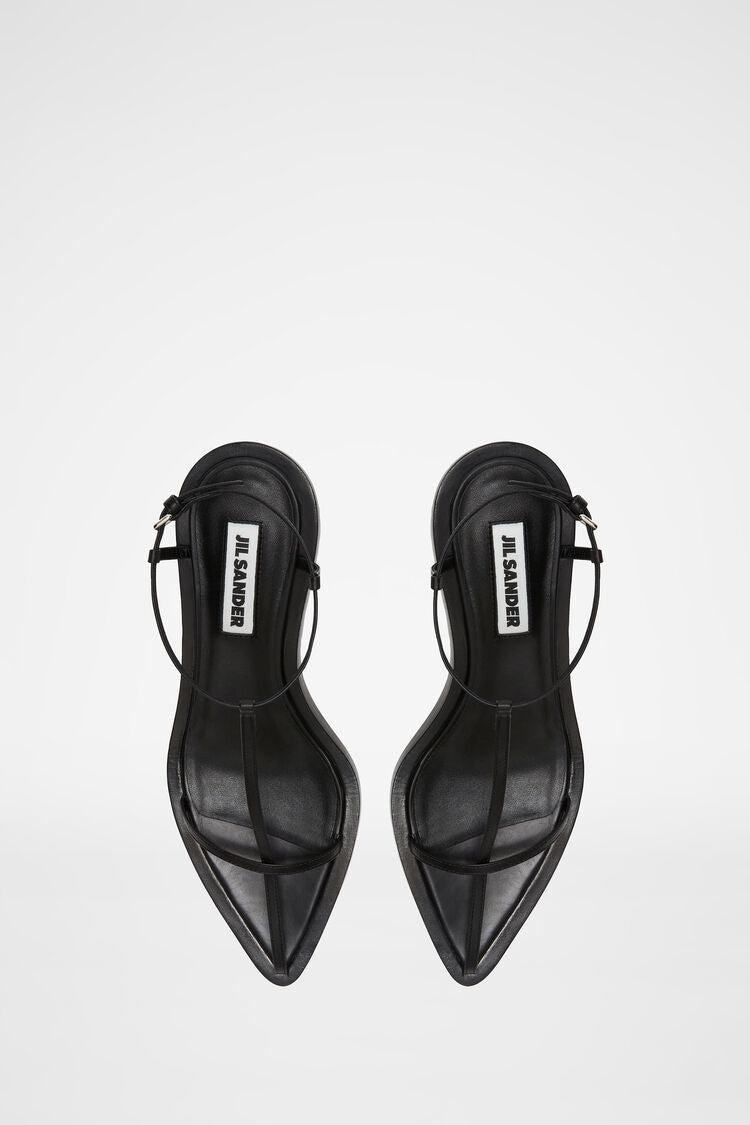 Louis-Heeled Leather Sandal