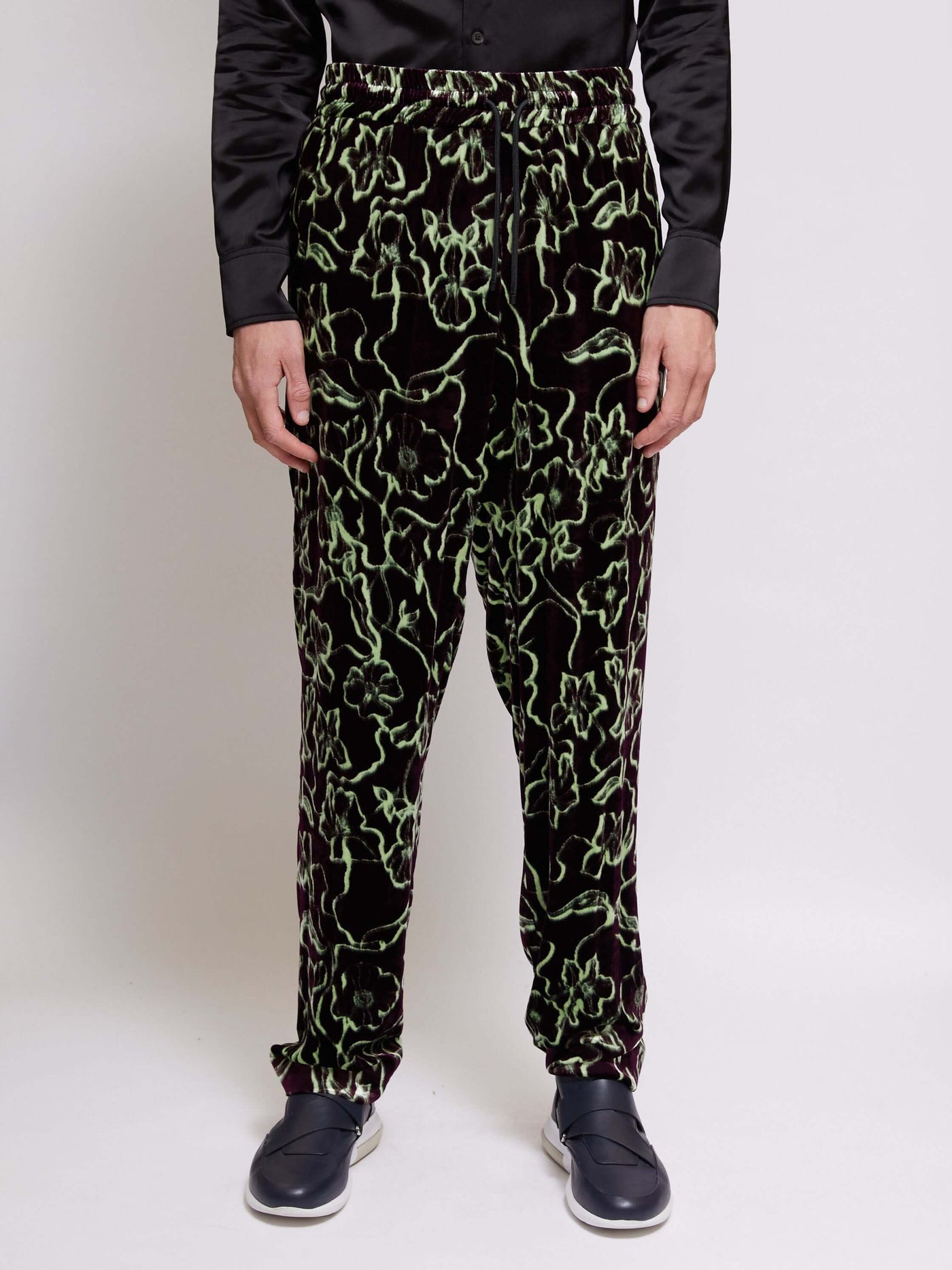Low Crotch, Fitted Leg, Elastic Waist With Drawstring
