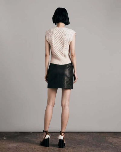 Elizabeth Cable Vest White