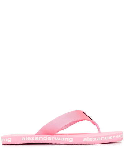 Logo Printed Flip Flops Pink