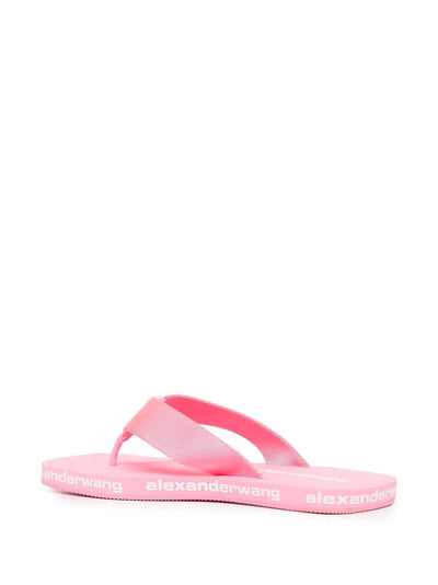 Logo Printed Flip Flops Pink