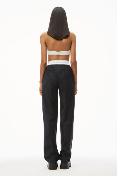 High-Waisted Pleated Trouser In Wool