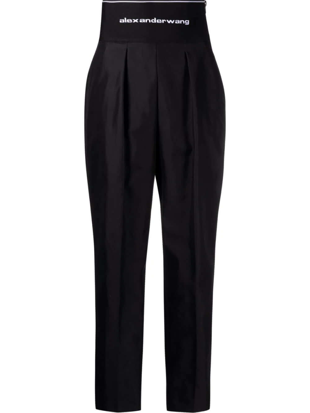 Logo Elastic Straight Leg Trouser With Logo Black