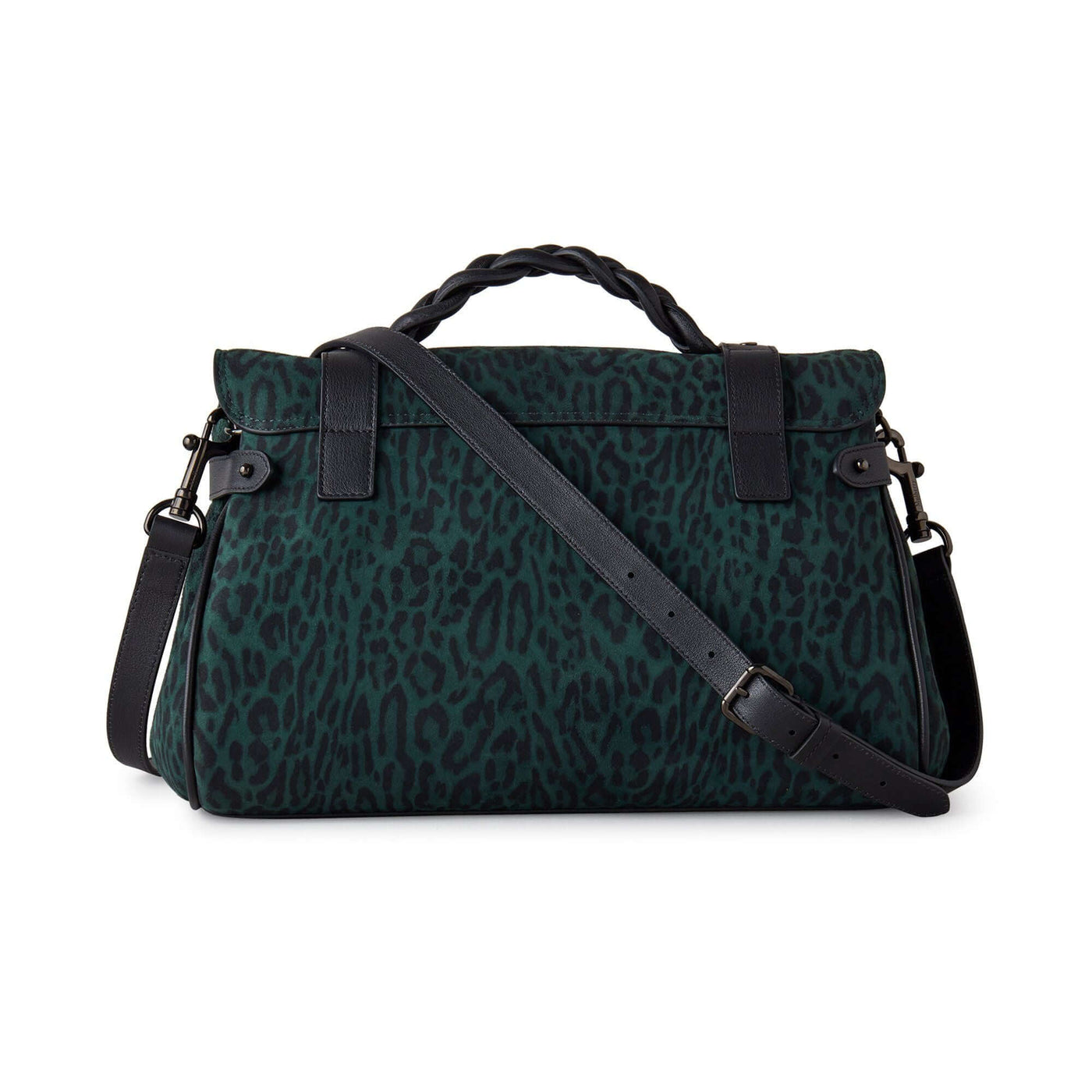Alexa Leopard Printed Suede (Mulberry Green)