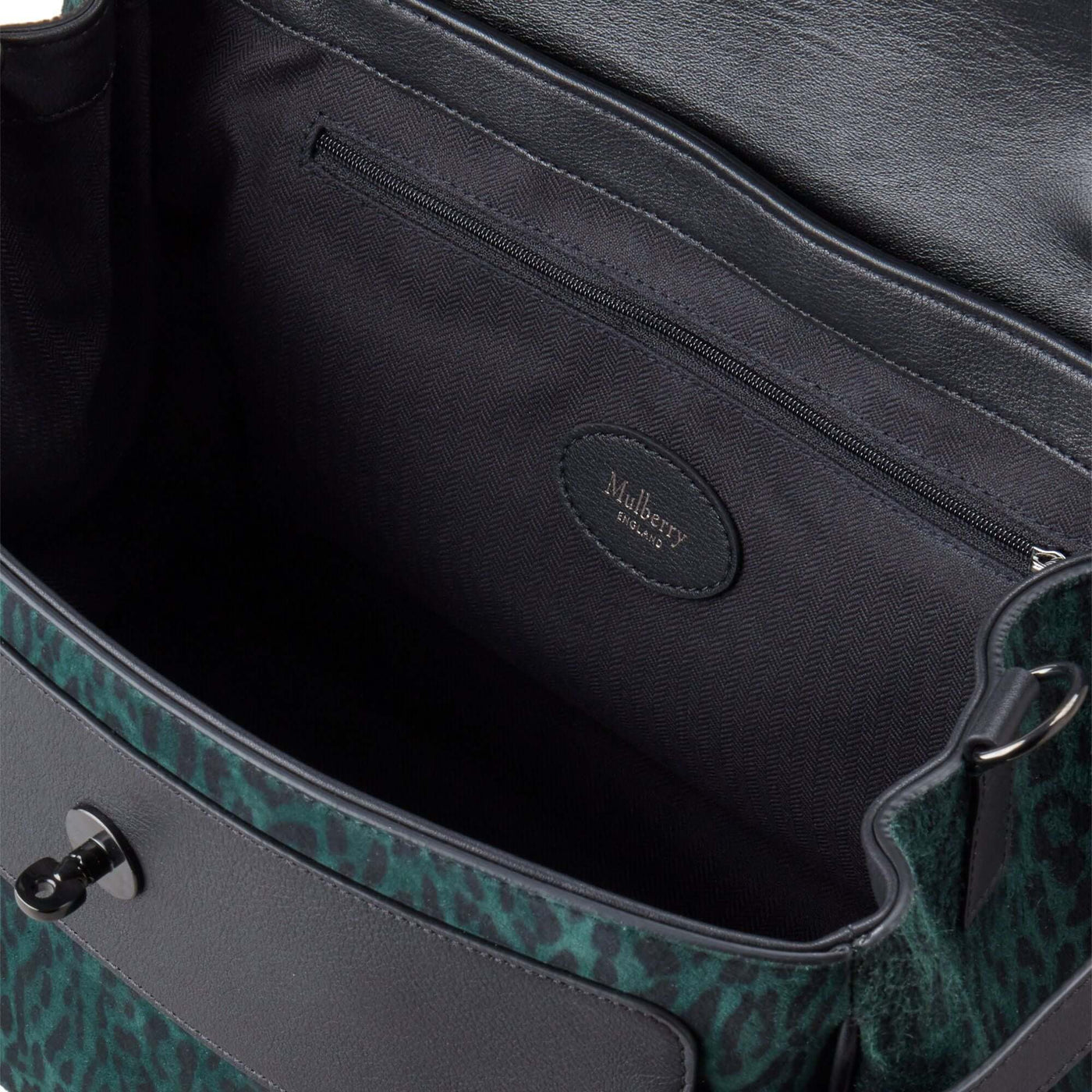 Alexa Leopard Printed Suede (Mulberry Green)