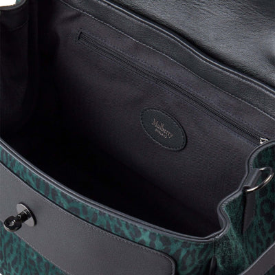 Alexa Leopard Printed Suede (Mulberry Green)