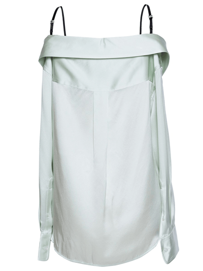 AlexanderWang-OffShoulderBoyfriendShirtWithBraStrapsGreen2