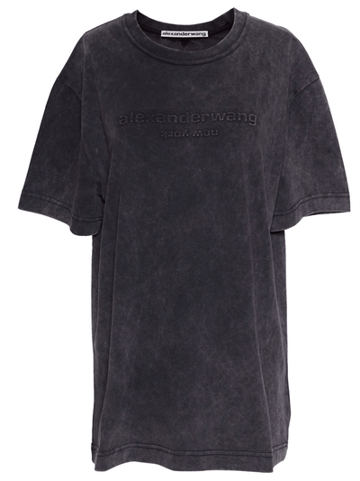 AlexanderWang-ShortSleeveTeeWithEmbossedLogoBlack1