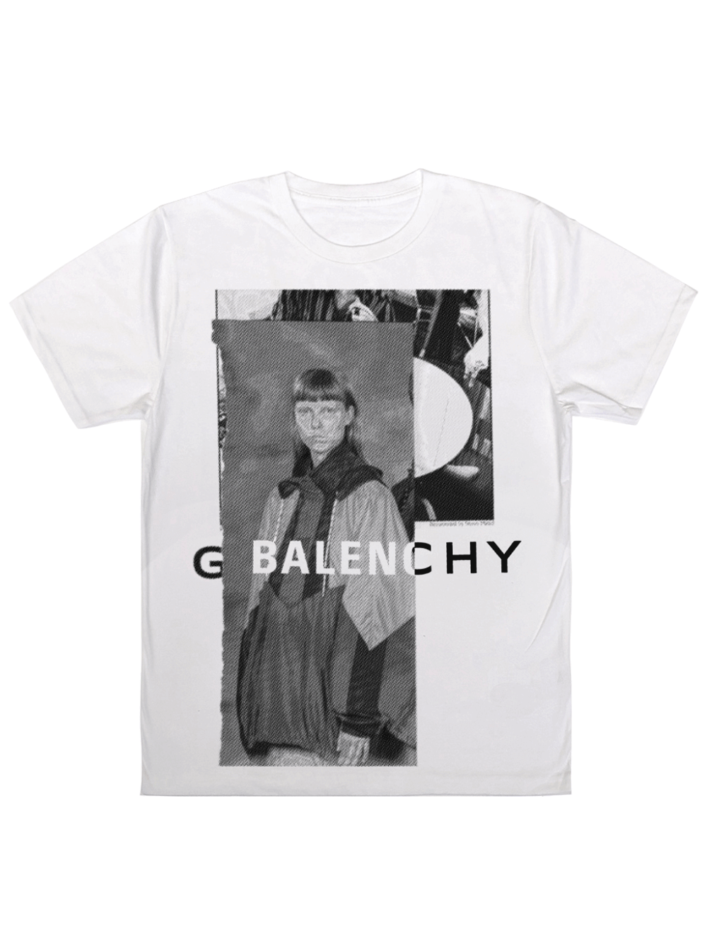 Black-Score-Balenchy-Scan-T-Shirt-White-1