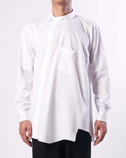 COMME-des-GARCONS-Black-Asymmetrical-Shirt-White-1