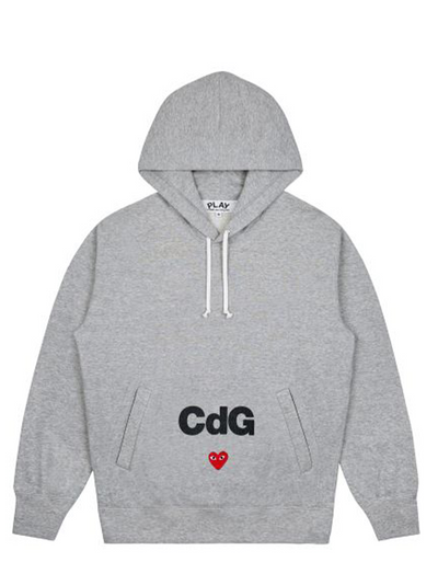 Comme des Garcons Kitchu CDG Play Hoodie Women Grey 1