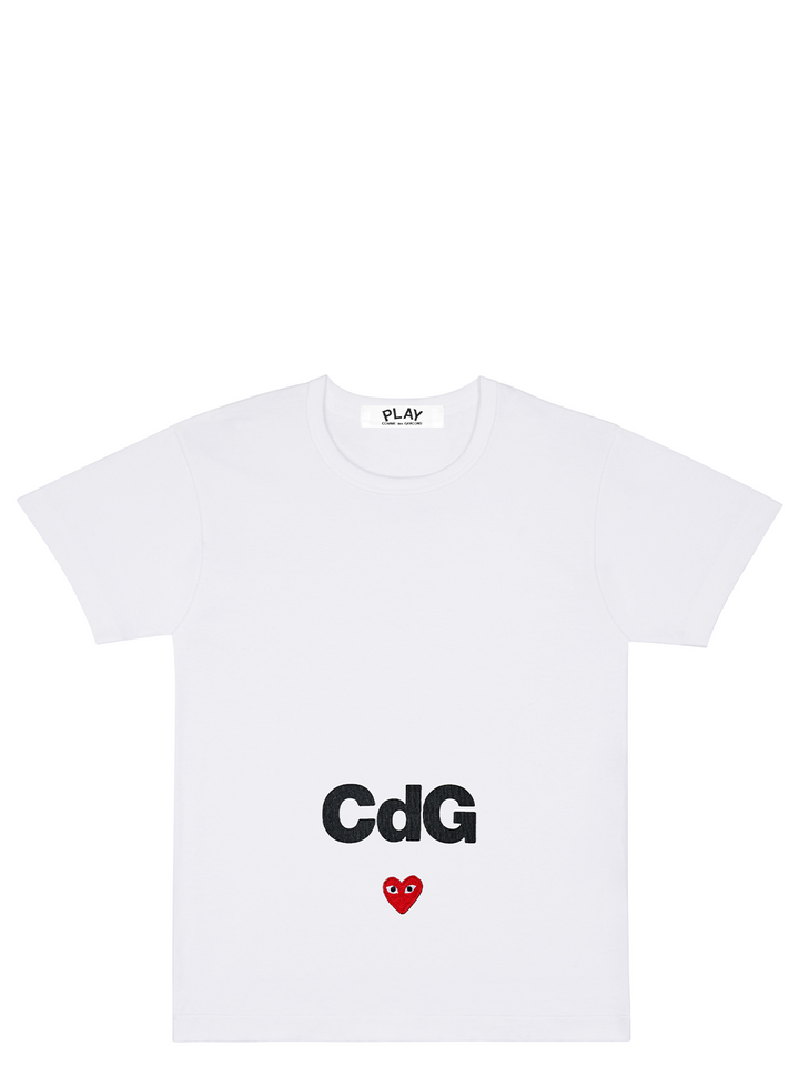 Cdg white tee best sale