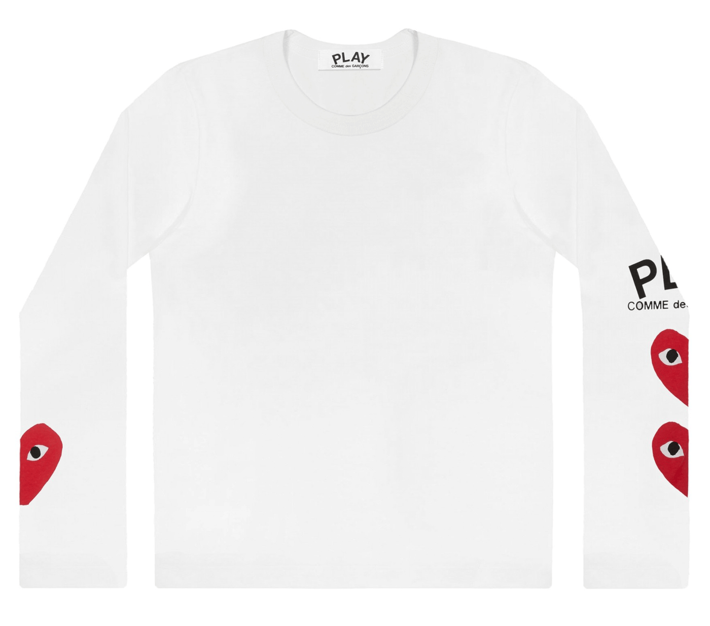 Comme-des-Garcons-Play-3-Hearts-Long-Sleeve-T-Shirt-Women-White-1