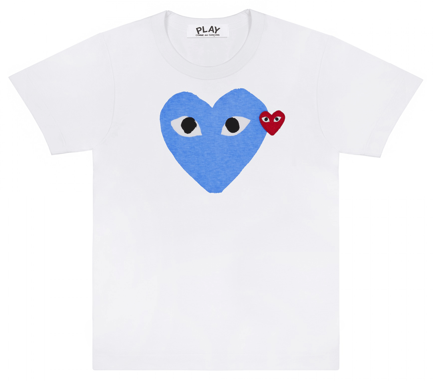 Comme-des-Garcons-Play-Big-Green-Heart-Logo-T-Shirt-Women-Blue-1
