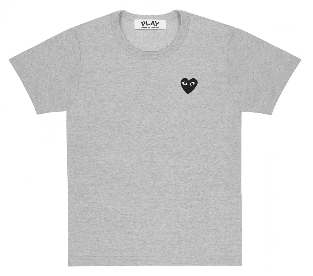 Comme-des-Garcons-Play-Black-Emblem-T-shirt-Women-Grey-1