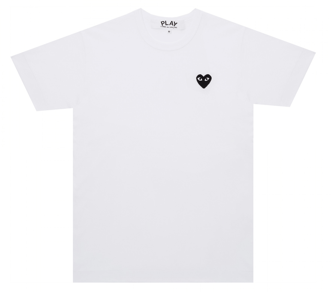 Comme-des-Garcons-Play-Black-Emblem-T-shirt-Women-White-1