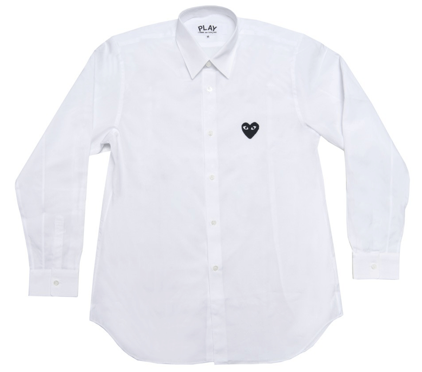 Comme-des-Garcons-Play-Black-EmblemLong-Sleeve-Shirt-Men-White-1