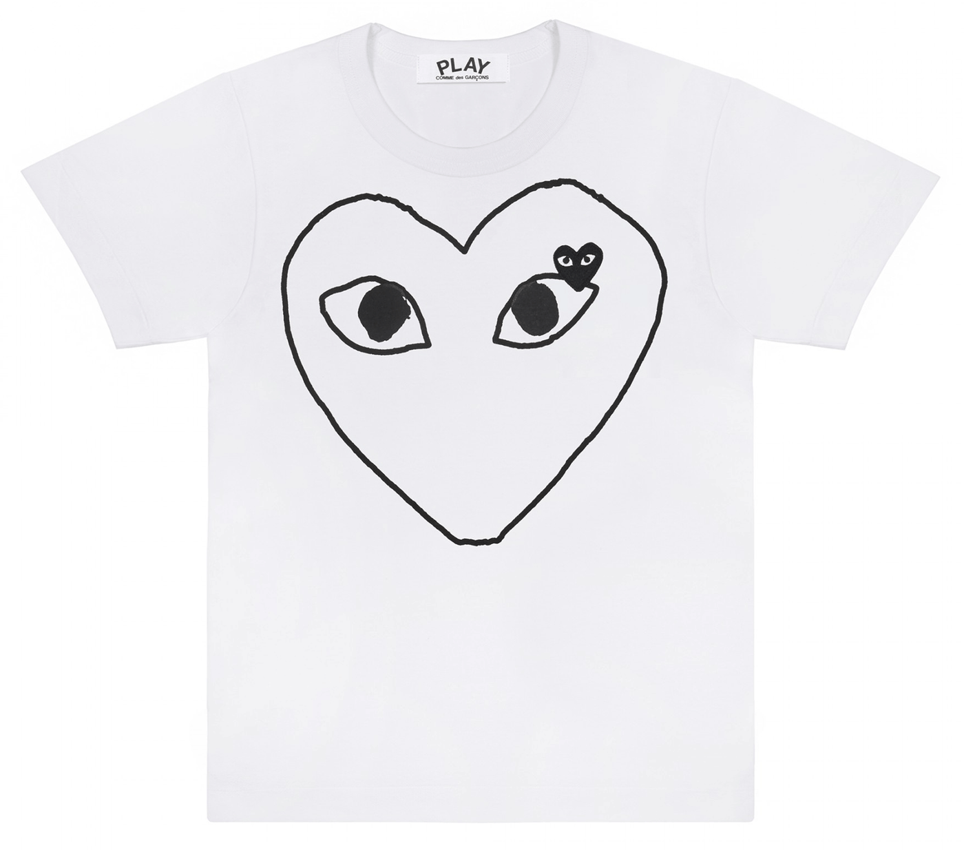Comme-des-Garcons-Play-Black-Heart-Outline-T-Shirt-Men-White-1