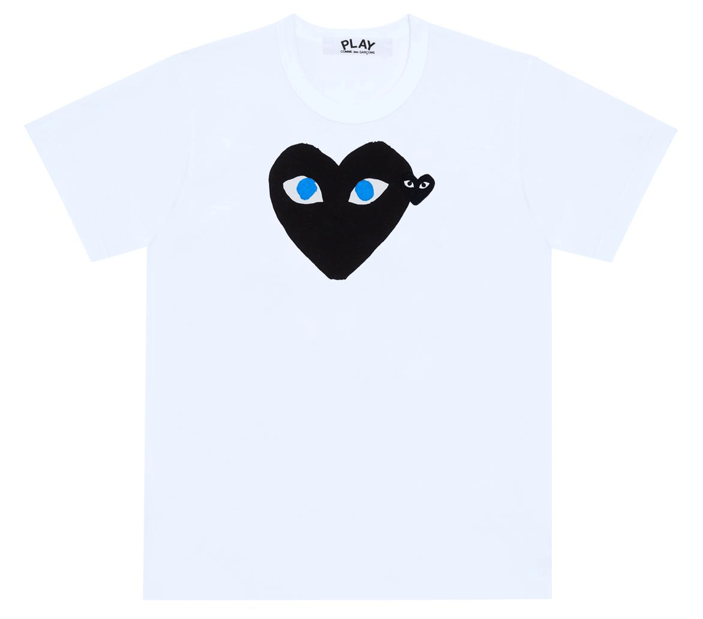 Comme-des-Garcons-Play-Black-Heart-With-Blue-Eyes-T-Shirt-Women-White-1