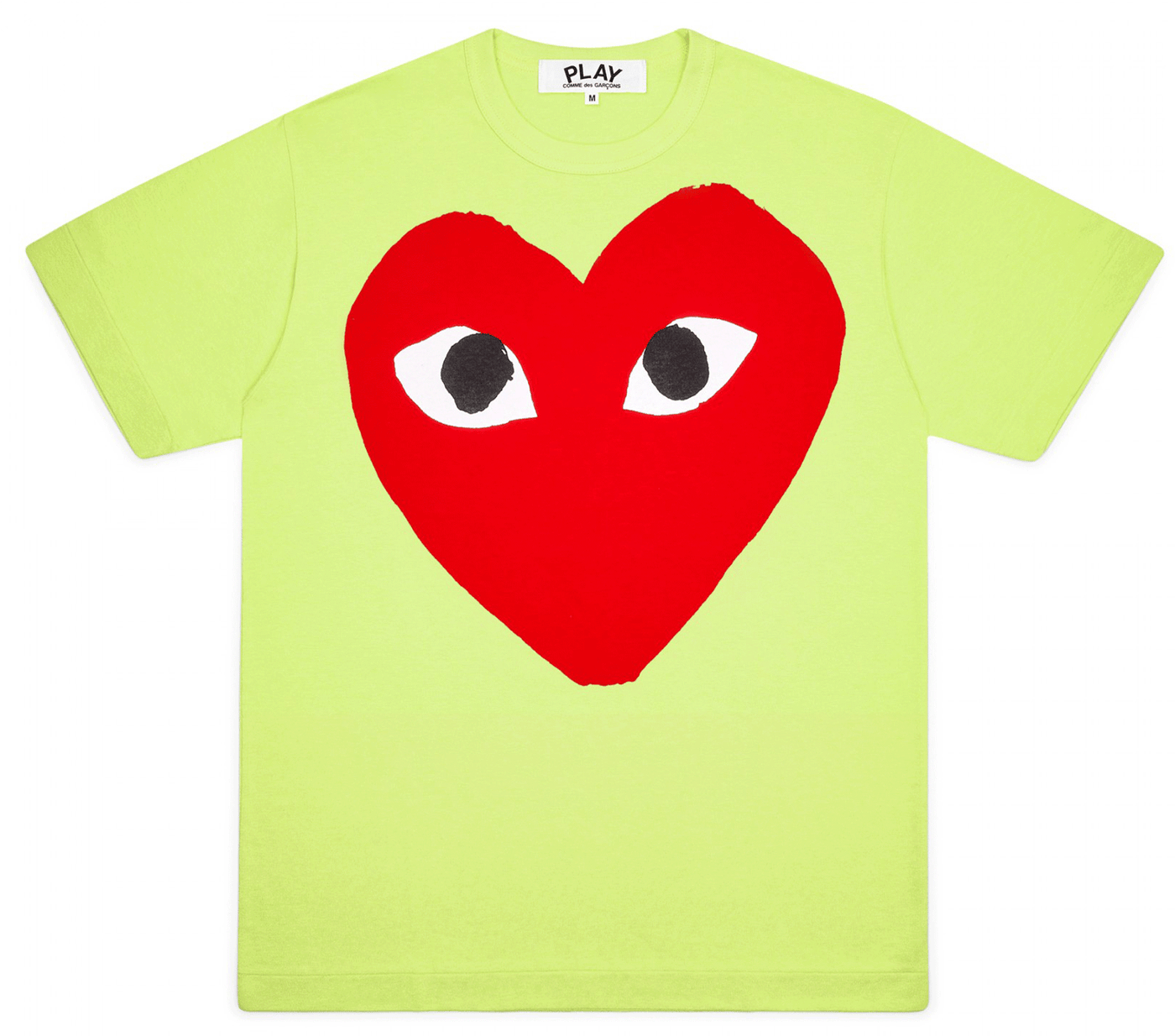 Comme-des-Garcons-Play-Bright-Red-Big-Heart-T-Shirt-Men-Green-1