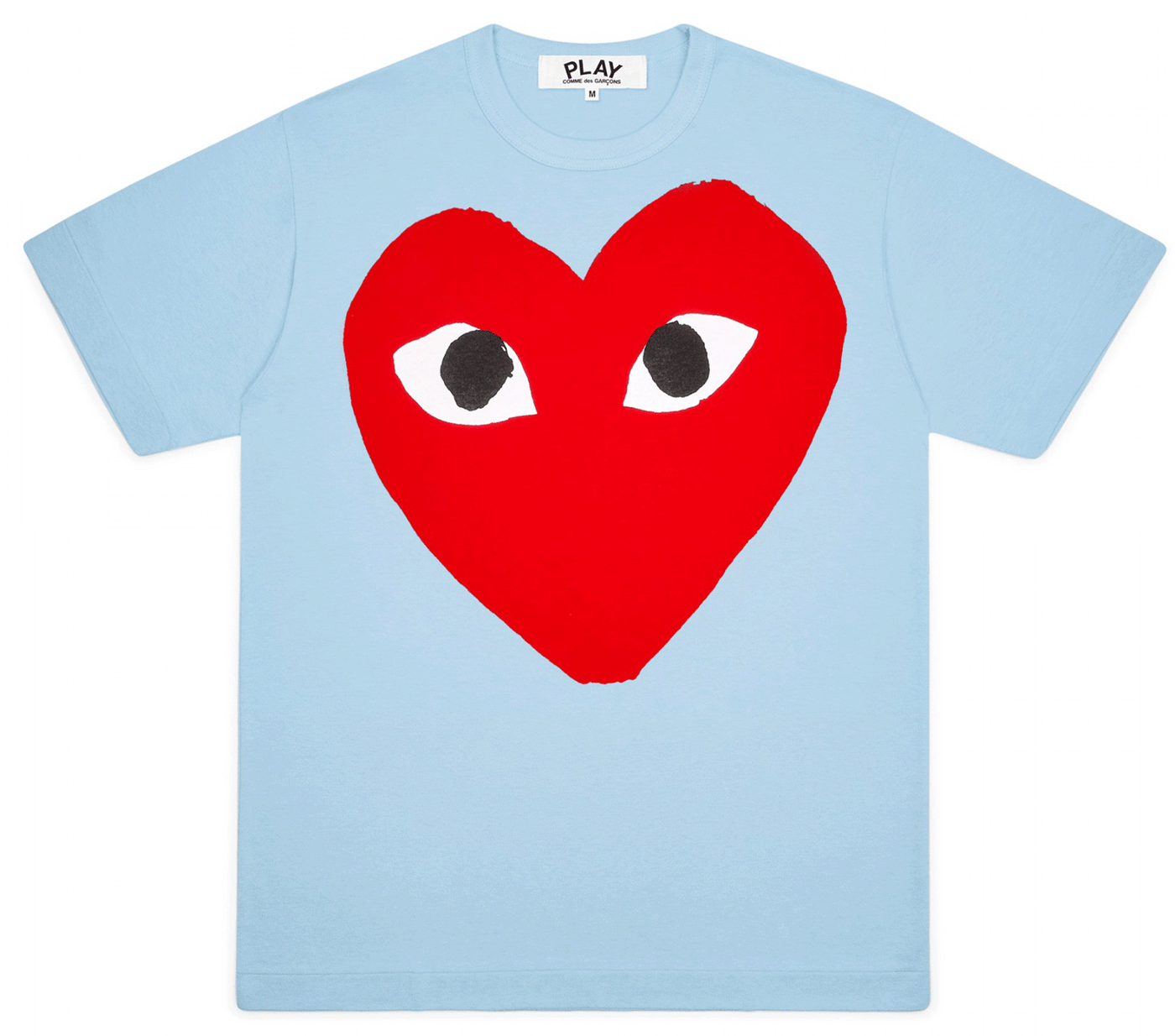 Comme-des-Garcons-Play-Bright-Red-Big-Heart-T-Shirt-Women-Blue-1