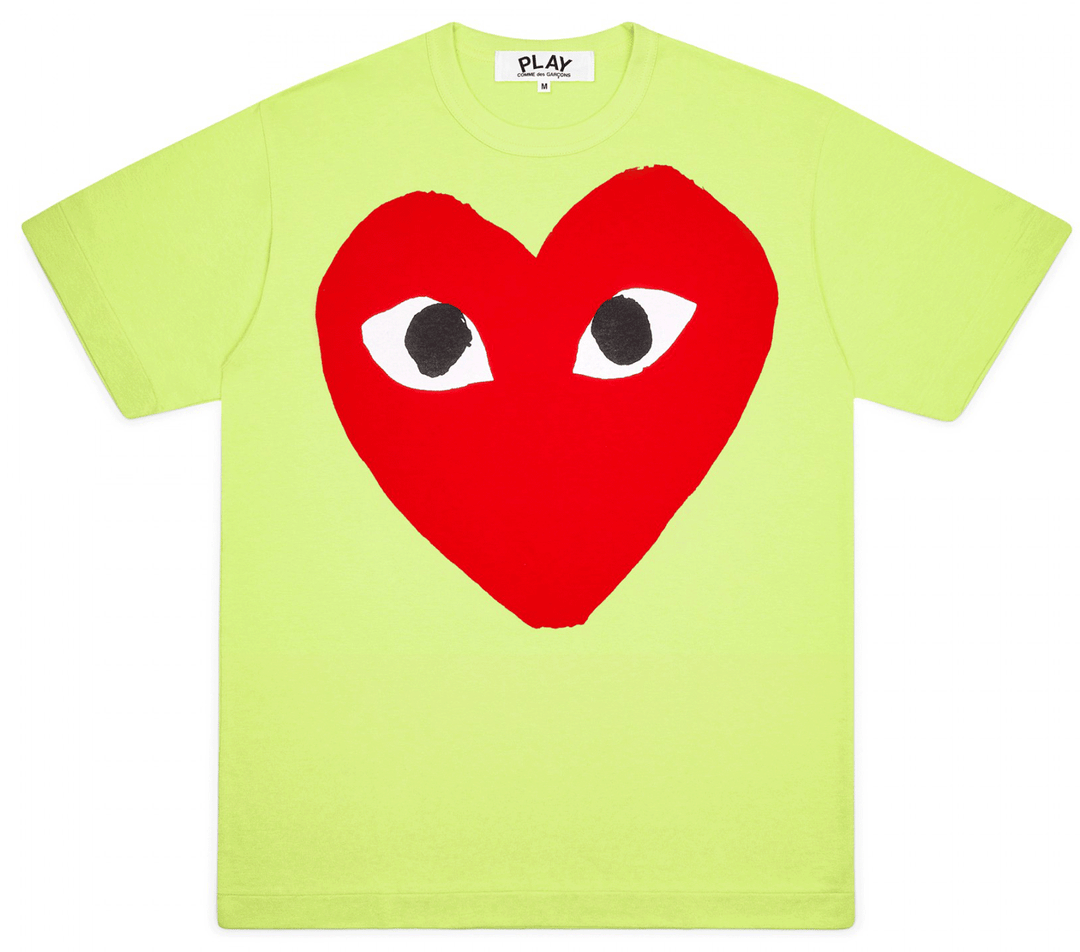 Comme-des-Garcons-Play-Bright-Red-Big-Heart-T-Shirt-Women-Green-1