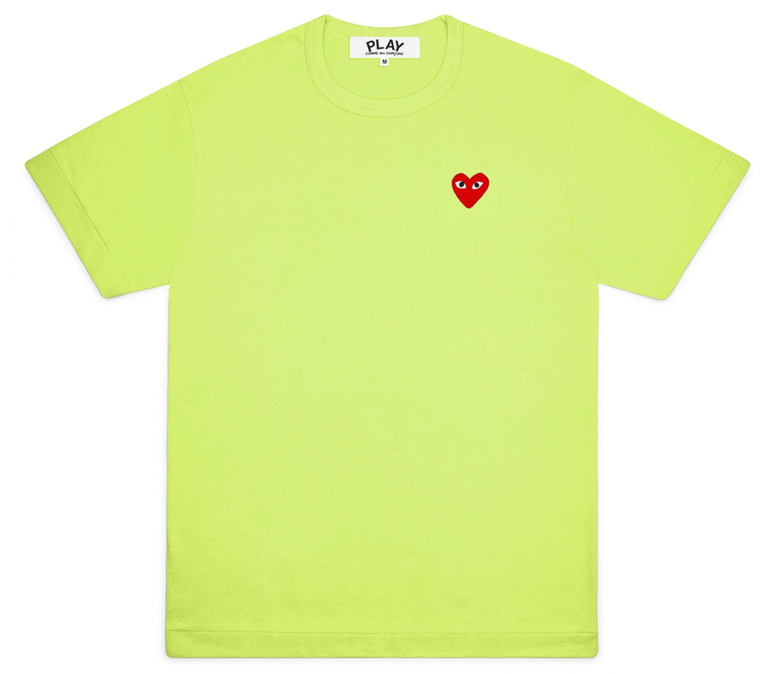 Comme-des-Garcons-Play-Bright-Red-Heart-T-Shirt-Men-Green-1