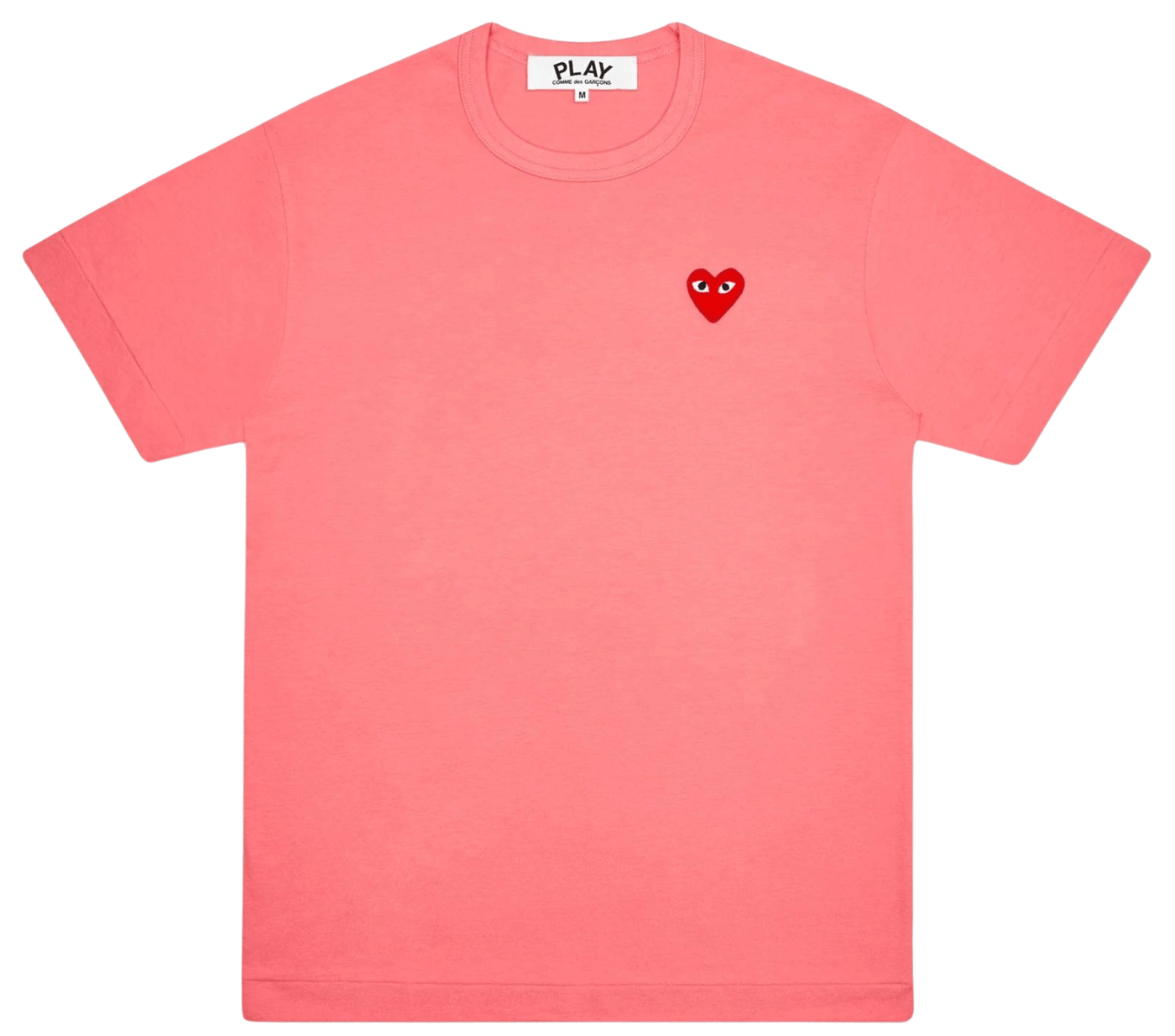 Comme-des-Garcons-Play-Bright-Red-Heart-T-Shirt-Men-Pink-1