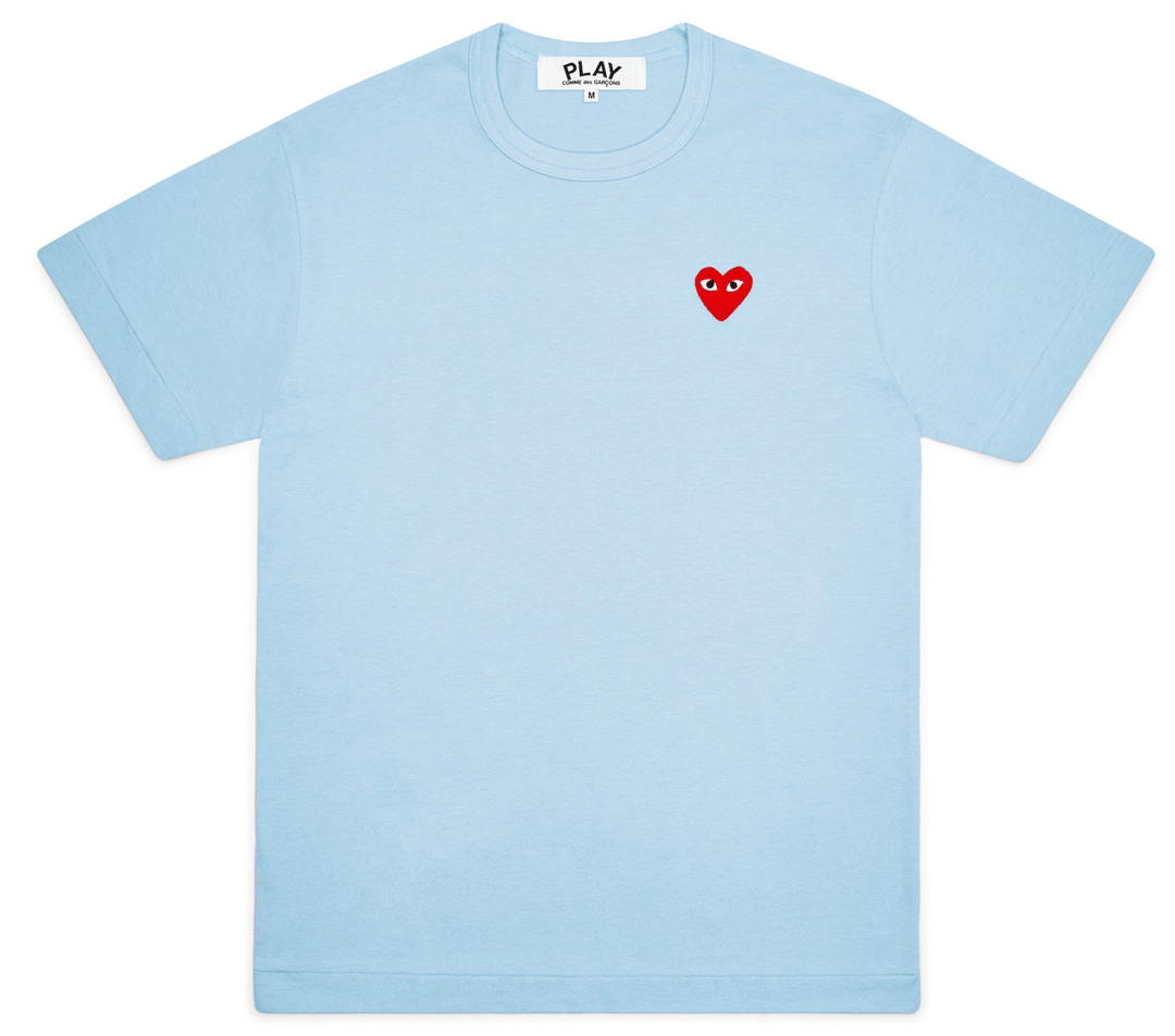 Comme-des-Garcons-Play-Bright-Red-Heart-T-Shirt-Women-Blue-1