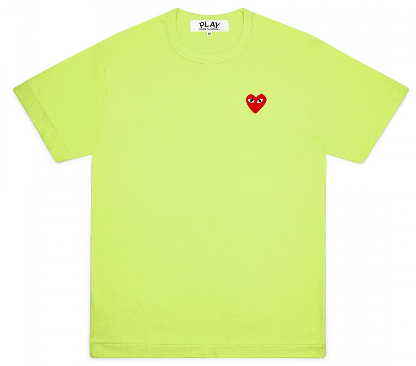 Comme-des-Garcons-Play-Bright-Red-Heart-T-Shirt-Women-Green-1