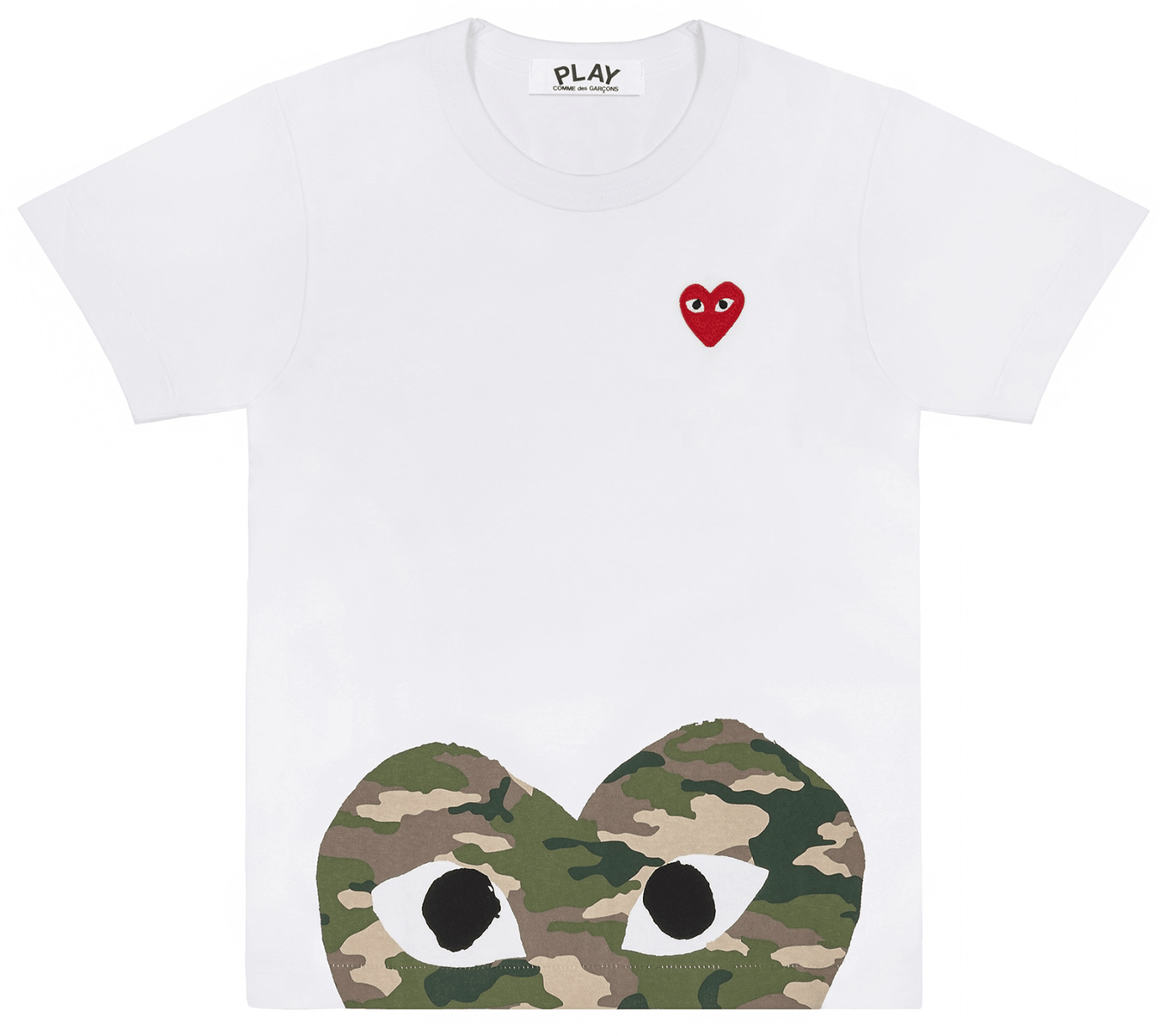 Comme-des-Garcons-Play-Camouflage-Peekaboo-Heart-T-Shirt-Men-White-1