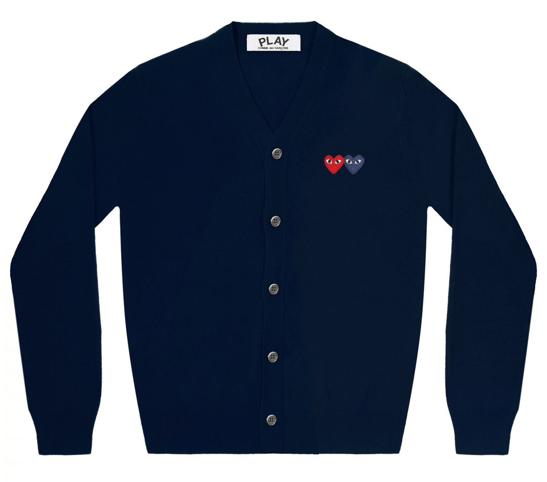 Cardigan With Double Heart Men Navy Club21 Thailand