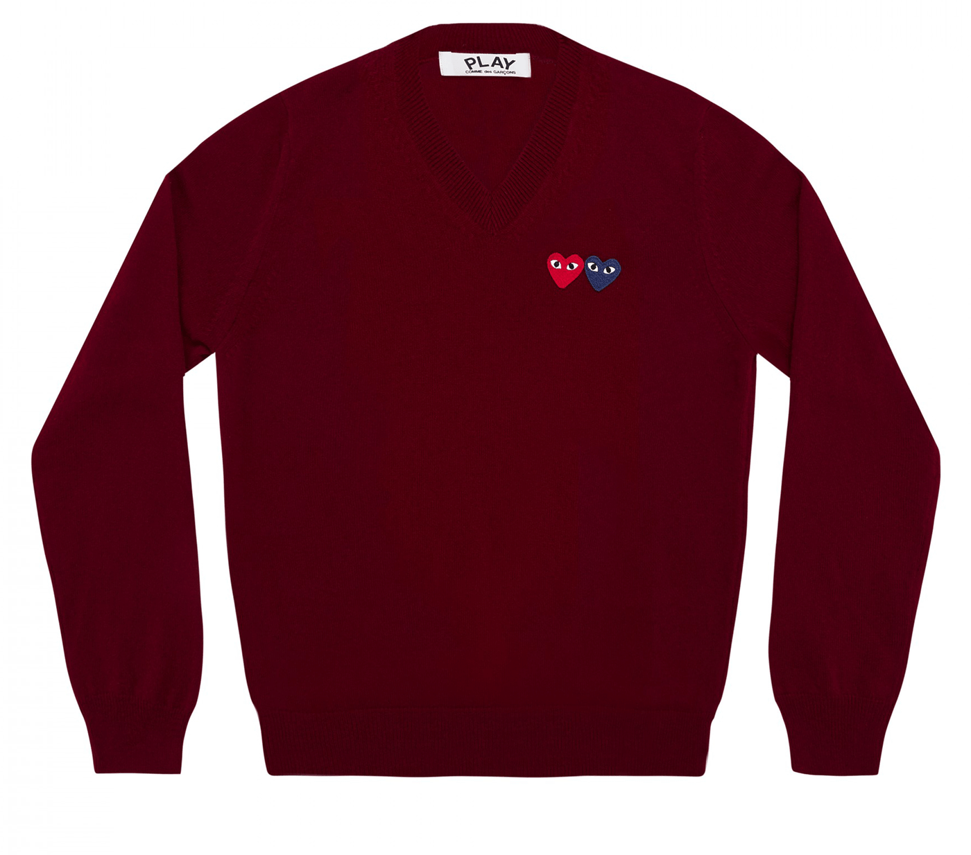 Comme-des-Garcons-Play-Comme-des-Garcons-Play-Double-Hearts-Sweater-Men-Dark-Red-1