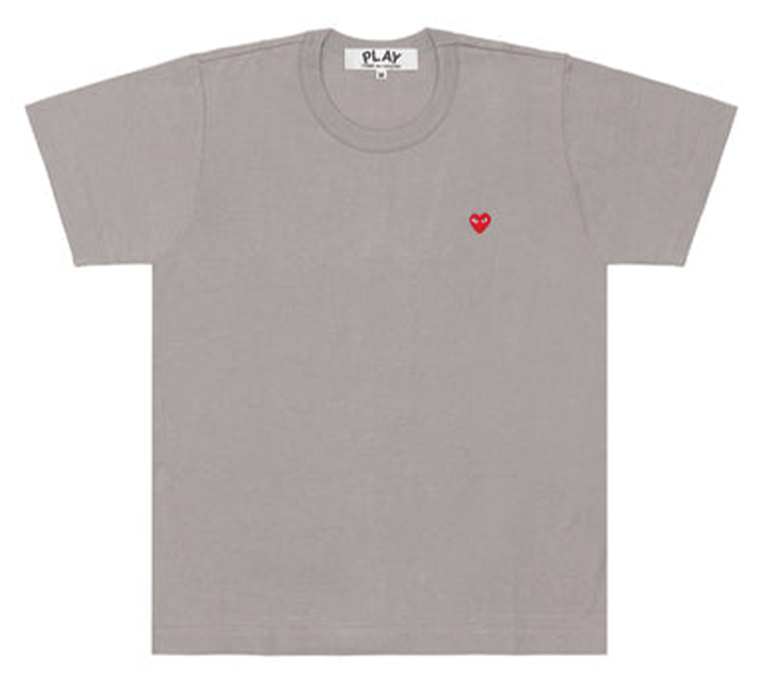     Comme-des-Garcons-Play-Comme-des-Garcons-Play-Little-Red-Heart-T-shirt-Women-Grey-1