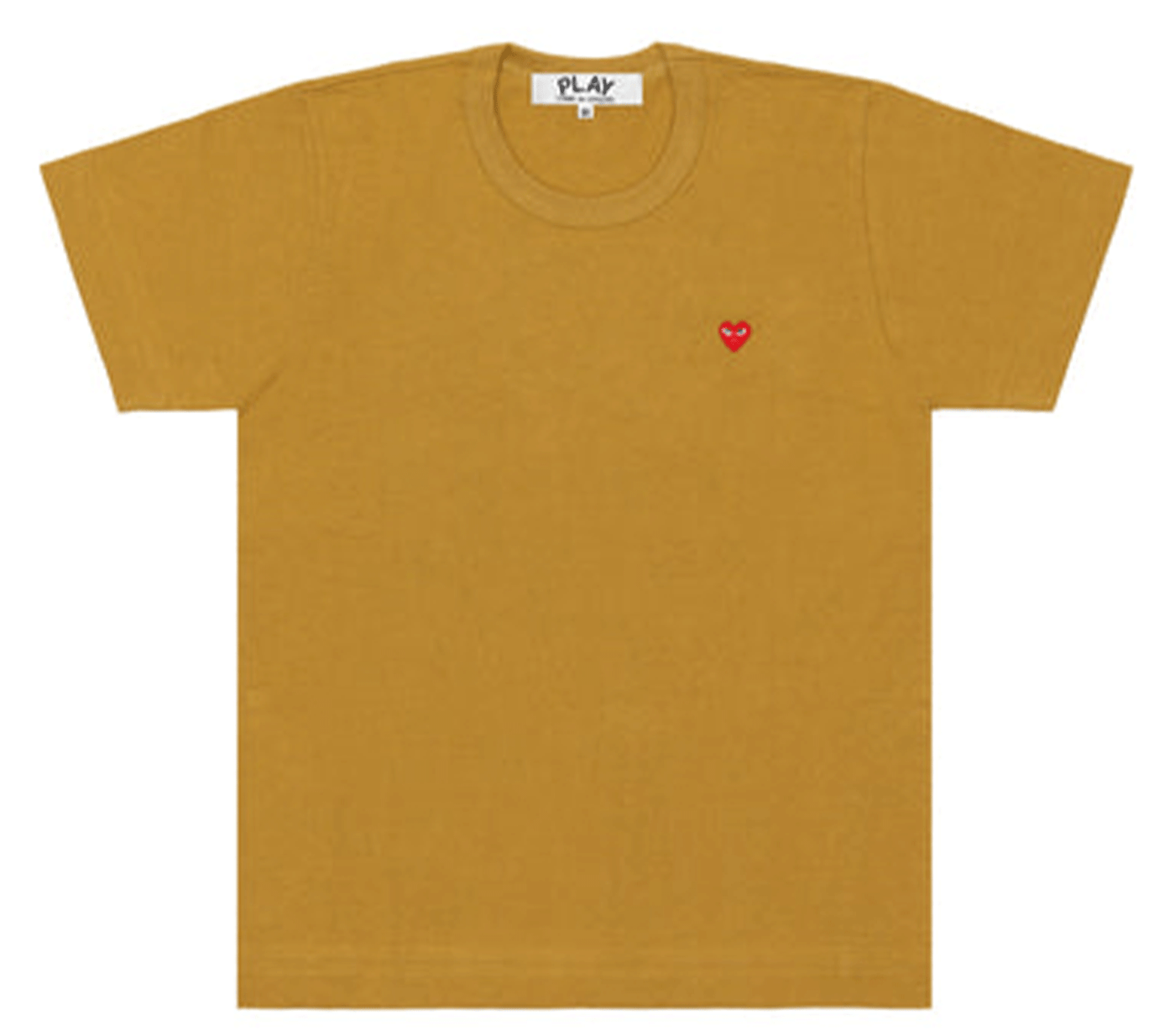     Comme-des-Garcons-Play-Comme-des-Garcons-Play-Little-Red-Heart-T-shirt-Women-Mustard-1