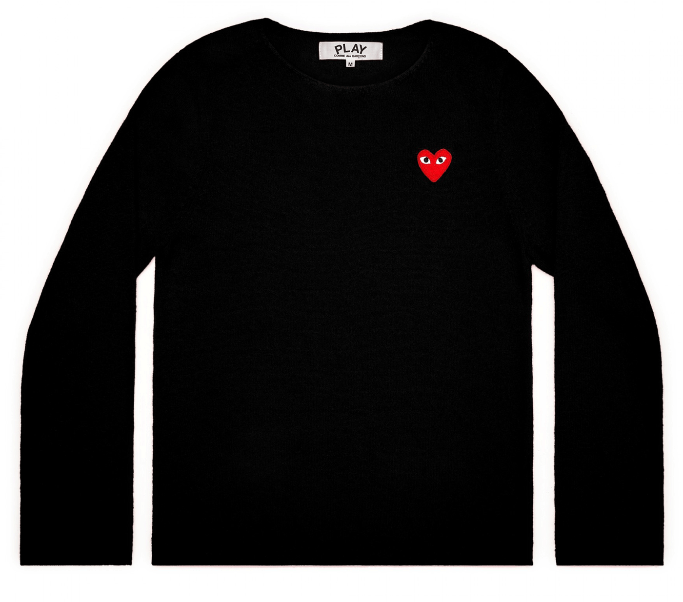 Comme-des-Garcons-Play-Comme-des-Garcons-Play-Red-emblem-Sweater-Men-Black-1